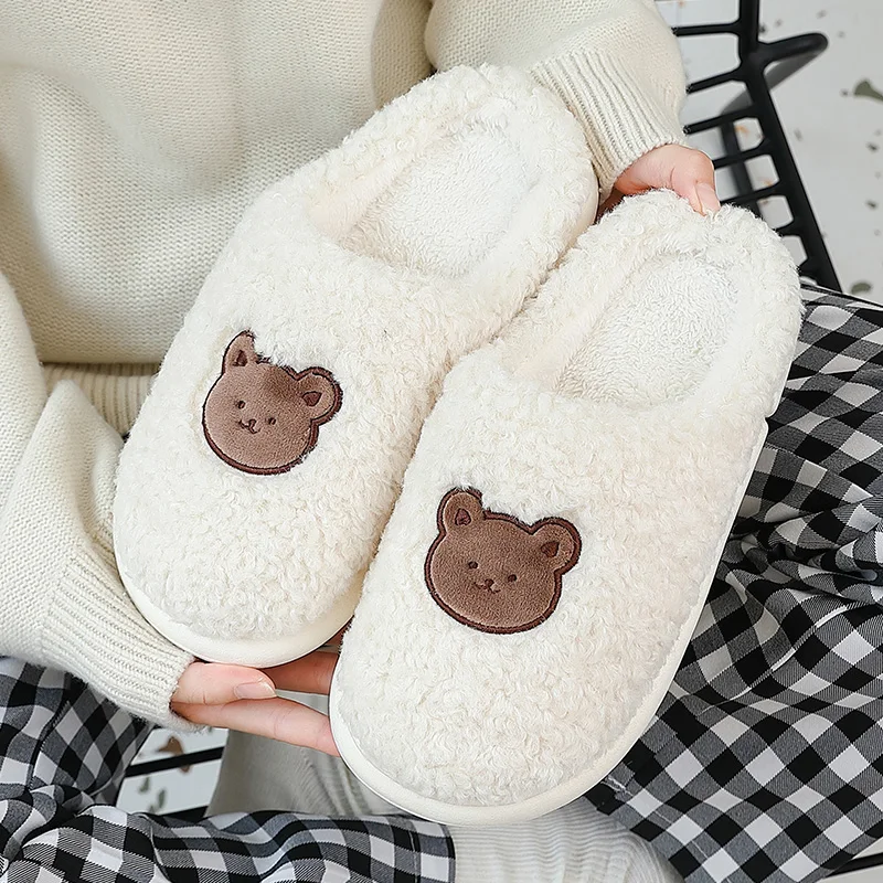 Тапочки женские/мужские хлопковые теплые домашние пушистые шлепанцы с