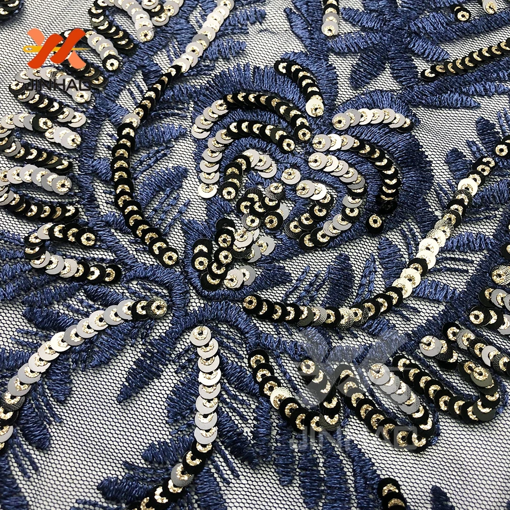 Оптовая продажа 100% полиэстер индийская Цветочная блестящая ткань свадебная