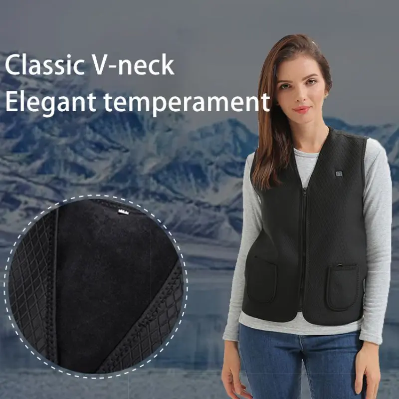 

Unsiex Outdoor USB Infrared Heating Vest Jacket Winter Flexible Electric Thermal Clothing Waistcoat For Fishing Hiking