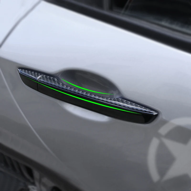 

Carbon Fiber Car Exterior Door Handle Pulll Cover Sticker Trim For Honda Civic 10th Gen 2016 2017 2018 2019