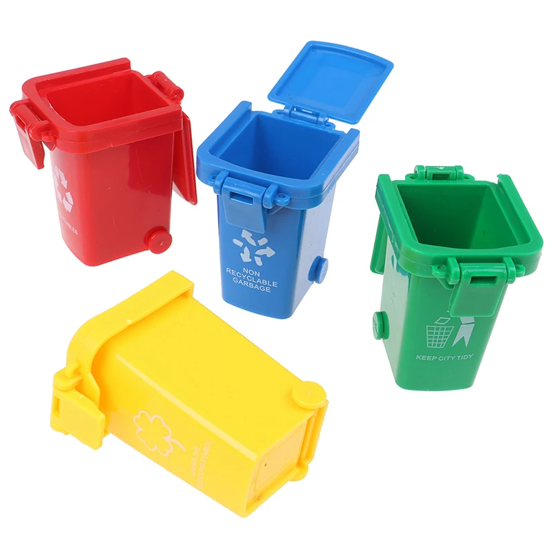 Toy Garbage Truck Cans Curbside Vehicle Bin Toys Kid Simulation Furniture Toy Gift