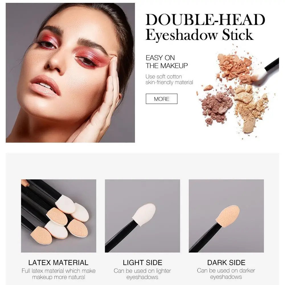 25 шт Двойная Головка губчатая щетка-спонж для век Карандаш глаз инструмент