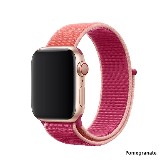 Нейлон pulseira для apple watch band 4 44 мм 40 мм(iwatch 5) apple watch 3 2 1 ремешок 42 мм 38 мм дышащий браслет ремень аксессуары - Цвет ремешка: Pomegranate