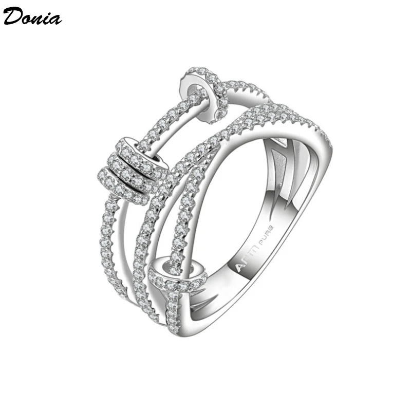 Ювелирные изделия donia модные новые микро AAA циркониевые круглые кольца с пряжкой