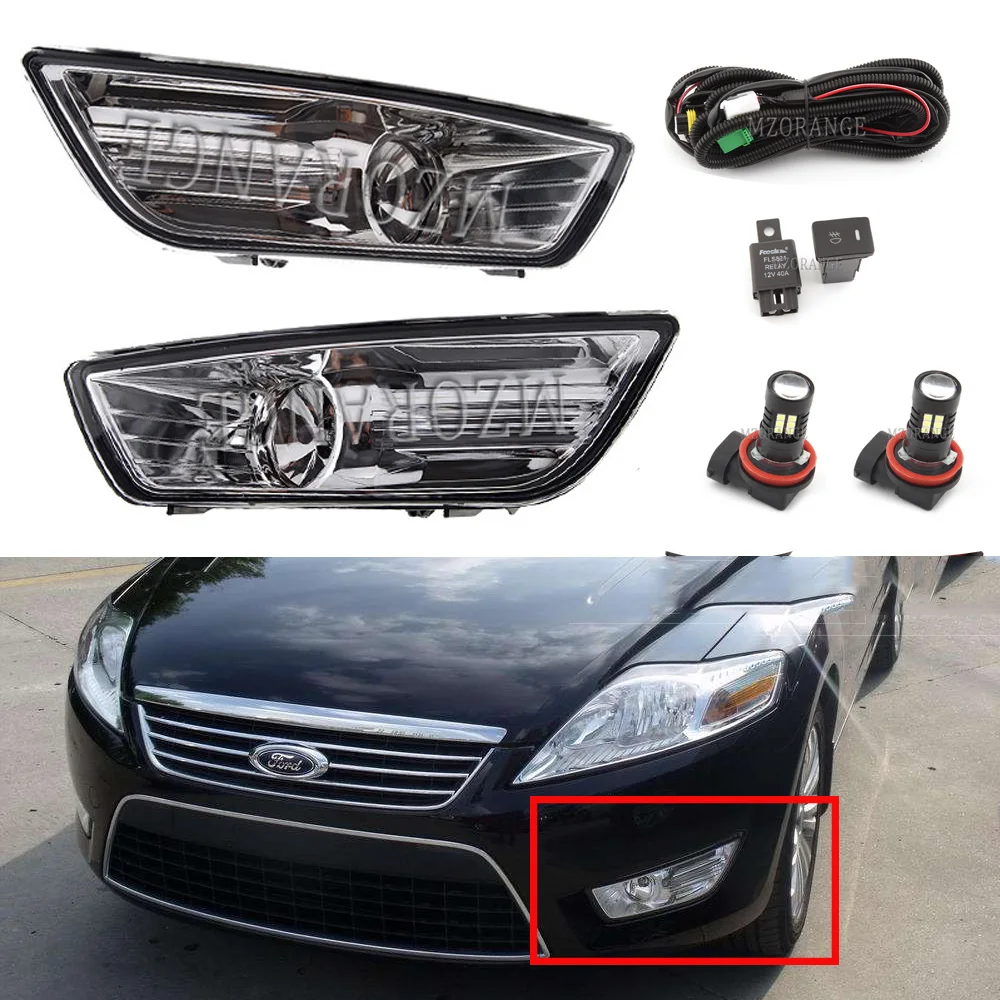 Светодиодный Анти туман светильник s для Ford Mondeo MK4 2007 2010 Fusion Галогенные