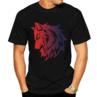 men tshirt red wolf logo for game cool printed t shirt tees top men women cartoon casual short o neck broadcloth