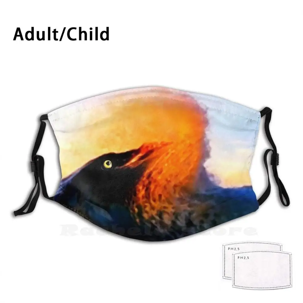 Вороны волны для взрослых детей Пылезащитный фильтр Diy маска Ворон волна вода