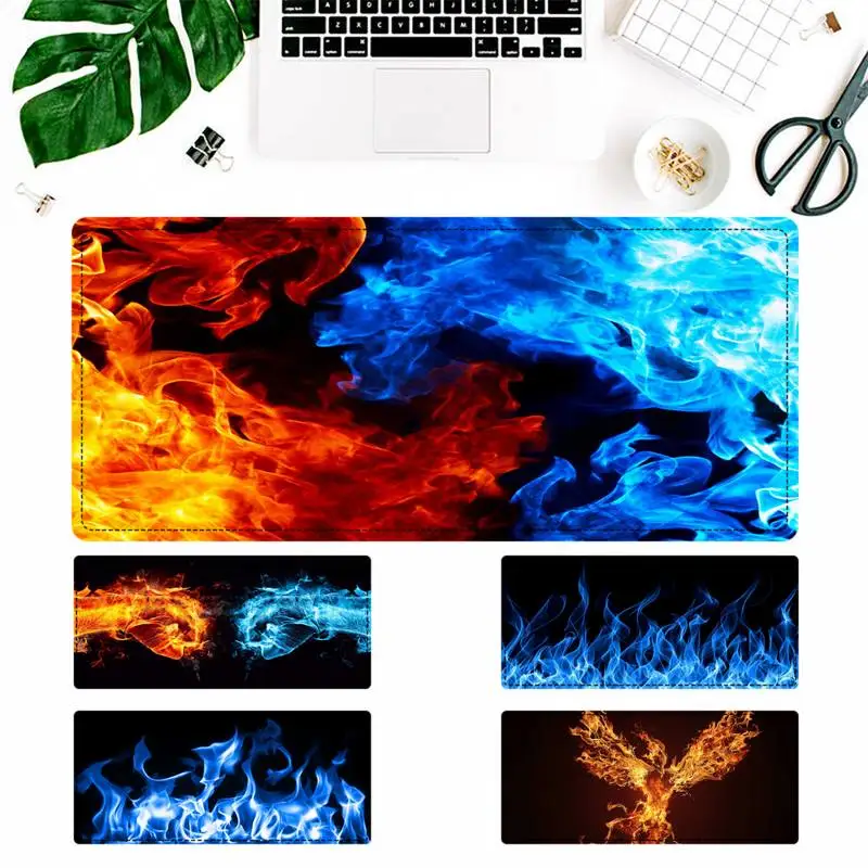 

2020 Fashion Fire Mouse Pad Gamer Keyboard Maus Pad Desk Mouse Mat Game Accessories For Overwatch