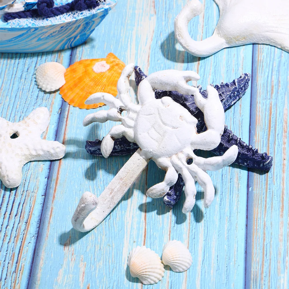 

TOPBATHY 3pcs Sea Iron Wall Hooks Antique Hangers Nautical Wall Holder Wall Hanger Hooks