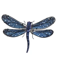 metal dragonfly wall artwork for garden decoration miniaturas animal outdoor statues and sculptures for yard decoration