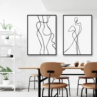 modern abstract art picture home decor nordic canvas painting wall art figure line drawing posters and prints for living room a