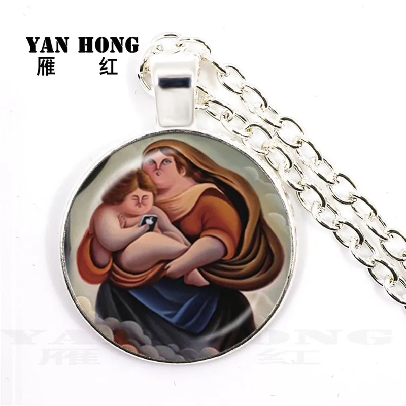 Православная Церковь часовня стеклянное ожерелье. 25 мм. Пусть Бог принесет вам