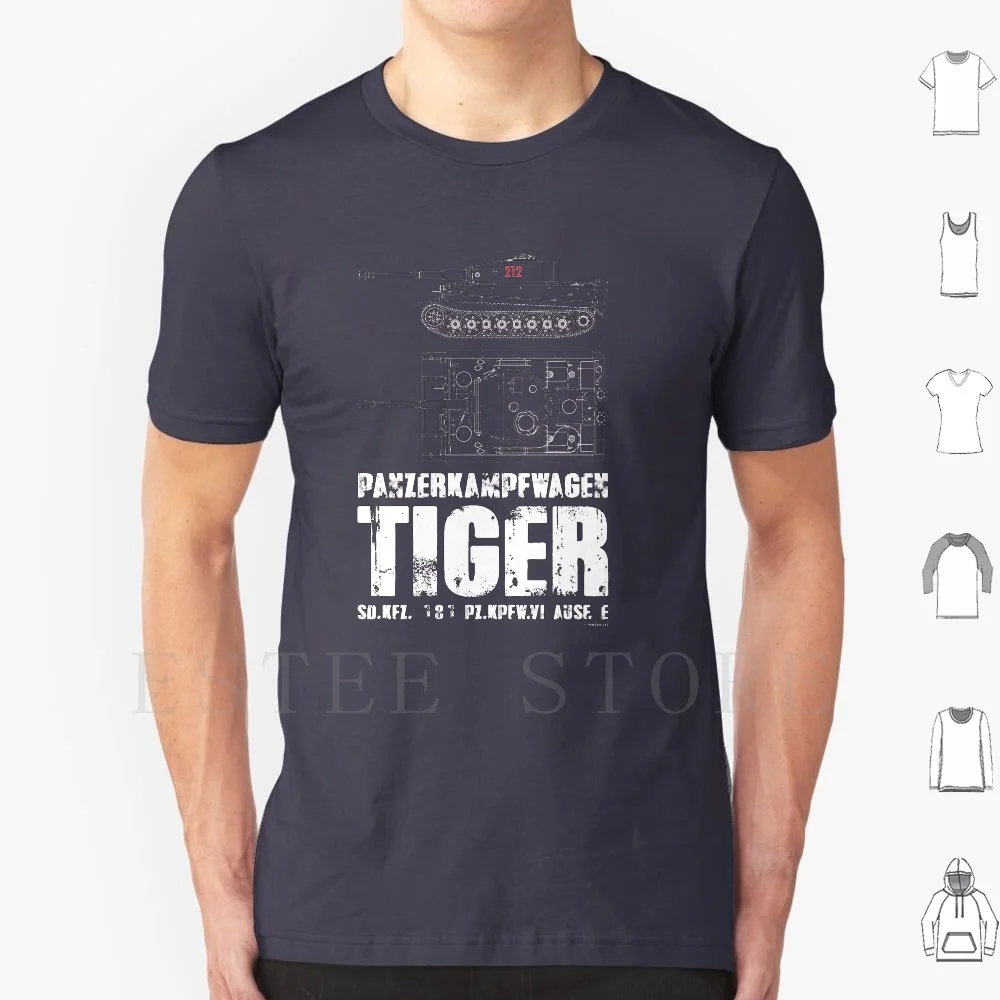

Tiger Tank T Shirt Cotton Men Diy Print Tiger Tank Fibel Wwii Panzer Panther Kingtiger Manual Transmission Iv Achtung Armor