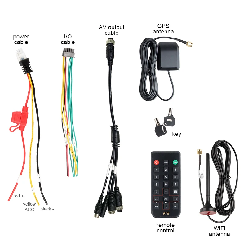 Автомобильный видеорегистратор Wi Fi GPS 1080P 4 канала AHD SD вход/выход удаленный