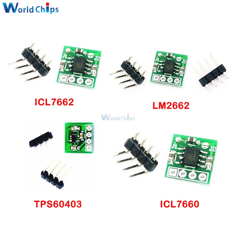 LM2662 ICL7660 ICL7662 TPS60403 модуль обратного регулятора напряжения с положительным и