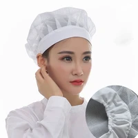 10piece wholesale net hat chef hats kitchen health work hats canteen restaurant food service bakery baking female breathable cap