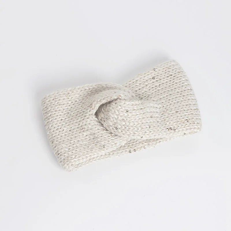

Free shipping warm sequins knitting headwrap women hairbands girl's headbands lady's headwear hair accessories
