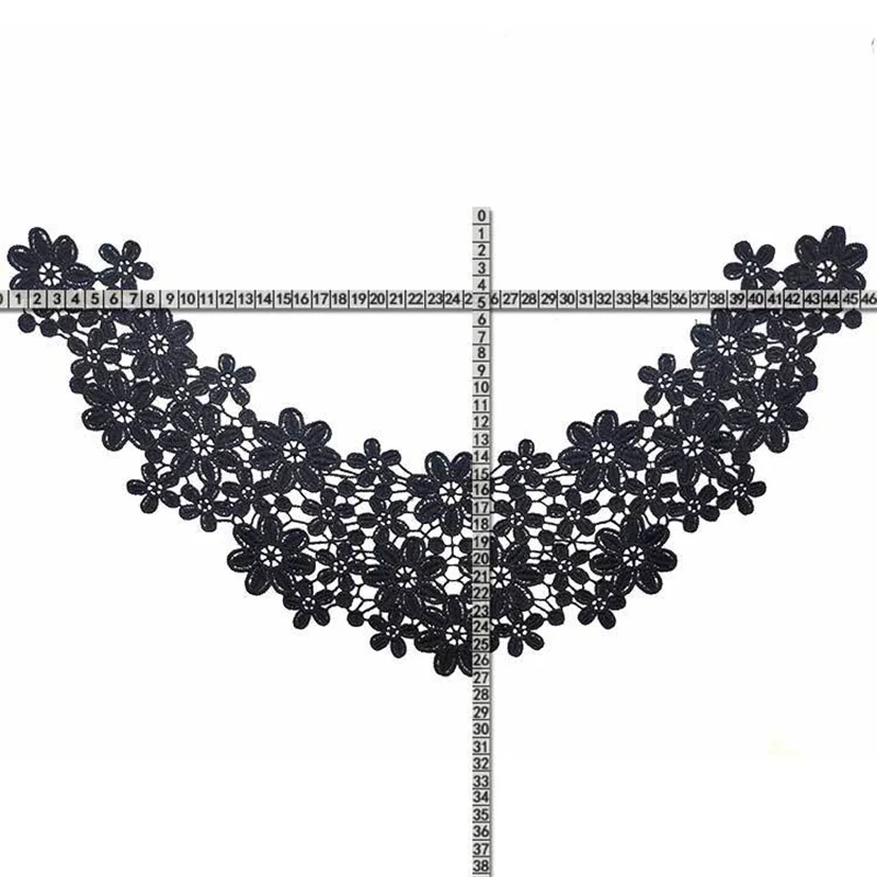 10 шт венозное кружевное платье с вышивкой из ткани аппликация кружевной воротник