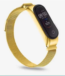 Magnet Gold Металлический ремешок, умный браслет на запястье, браслет для Xiaomi mi, 3, 4, ремешок, браслет, магнит, нержавеющая сталь, mi Band 4, 3, ремешок на запястье, Z2 - Цвет: Magnet Gold