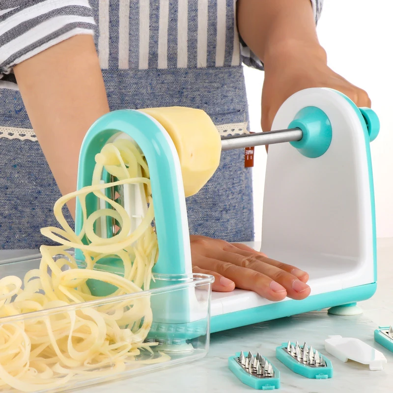 Retalhadora de Batata Cortador de Vegetais Coiler de Flores Cortador de Vegetais de Cozinha Ralador Espiral Manual Multi-função Cozinha de