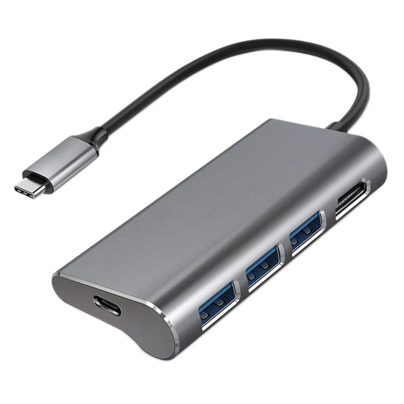 

Адаптер USB C Hub, Тип C 4 в 1 USB3.0 Hub, для мобильных телефонов, компьютеров, ноутбуков