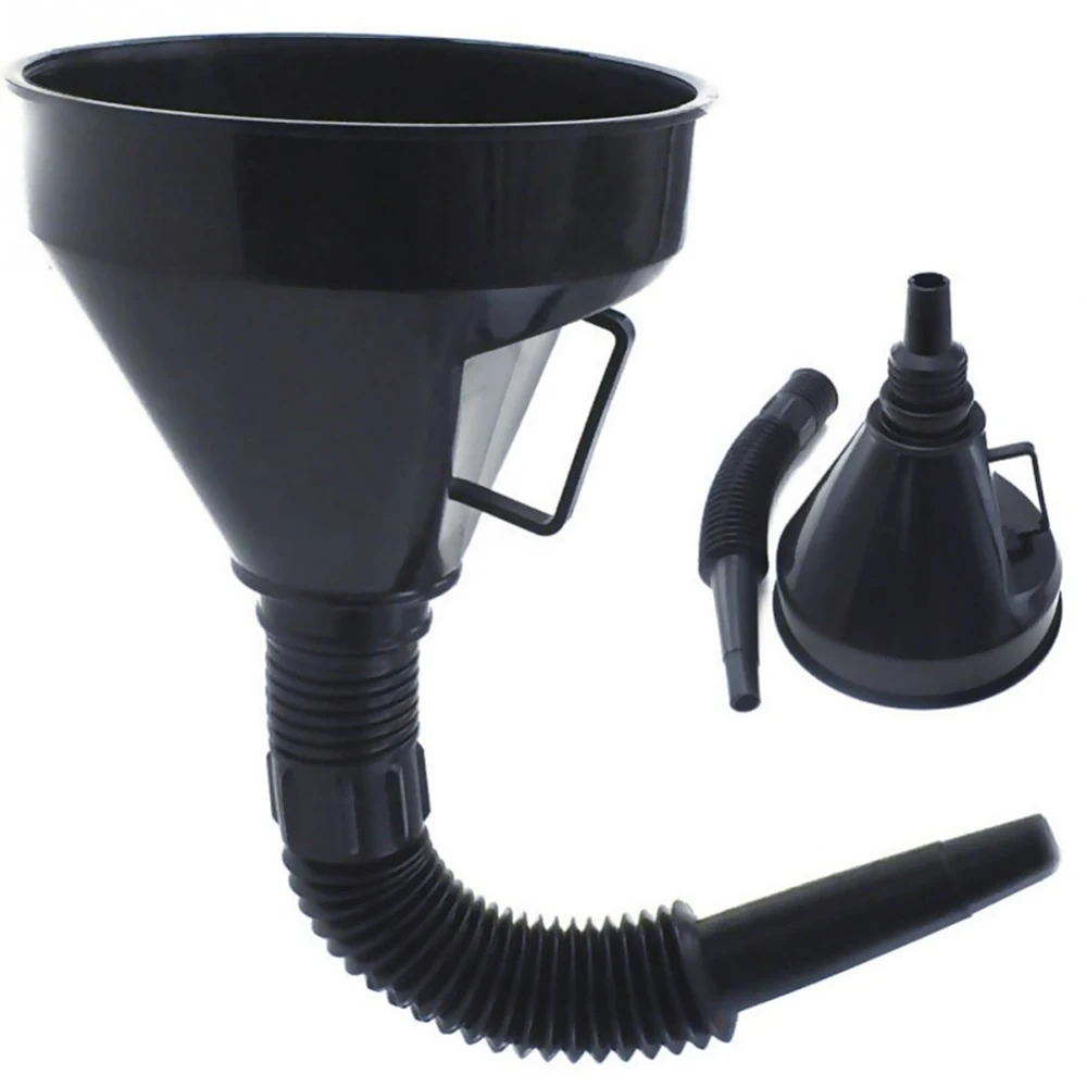 

Universal Oiler Filter Funnel Car Truck Motorcycle Filled Plastic Vehicle With Spout Pipe Pour Diesel Gasoline Car Repair Tool