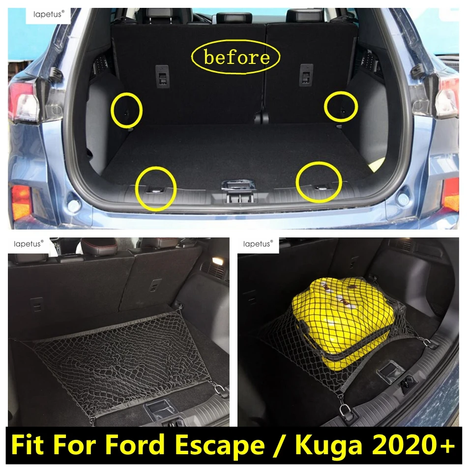 

Elastic Rear Trunk Cargo Storage Organizer Luggage Net Holder Cover Kit For Ford Escape / Kuga 2020 2021 2022 Car Accessories