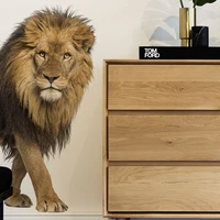 creative 3d lion wall sticker teenager living room bedroom decor aesthetic home office decals self adhesive wallpaper art