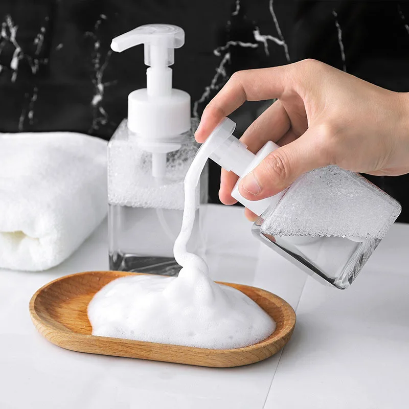 

250/450ml Foaming Bottle Bathroom Portable Soap Dispensers Liquid Soap Shampoo Pump Bottles Bathroom Accessories