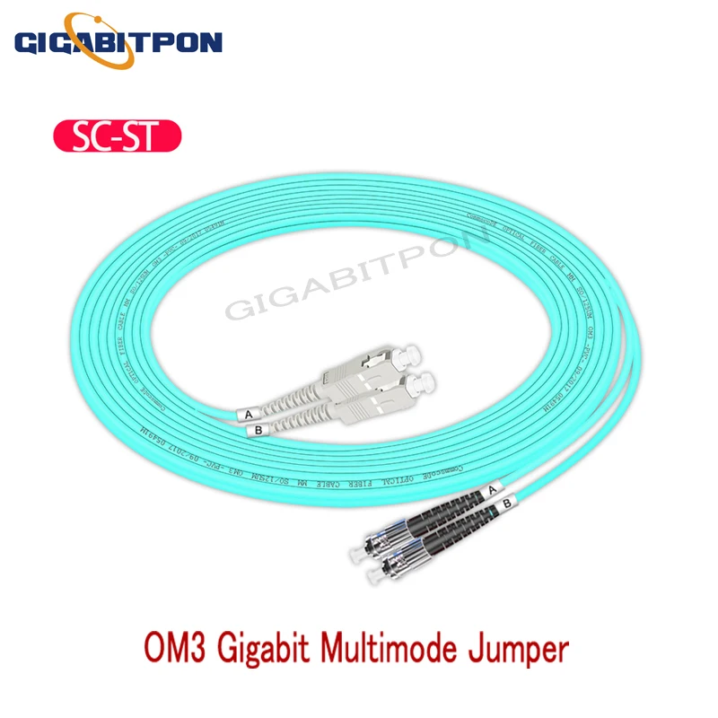 1M-10M10 OM4 duplex multi-mode 10G patch cords Connector ftth patch cords, green pvc (ST-ST, SC-ST, FC-ST, LC-ST, SC-FC, FC-FC,
