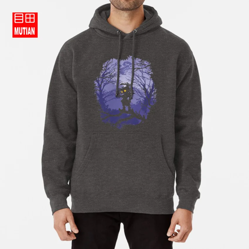 darkgrey-hoodie Zelda Majora's Mask Skullkid толстовки majora hyrule zelda link majorasmask majoras ocarina of time majoras mask zelda - Цвет: darkgrey-hoodie