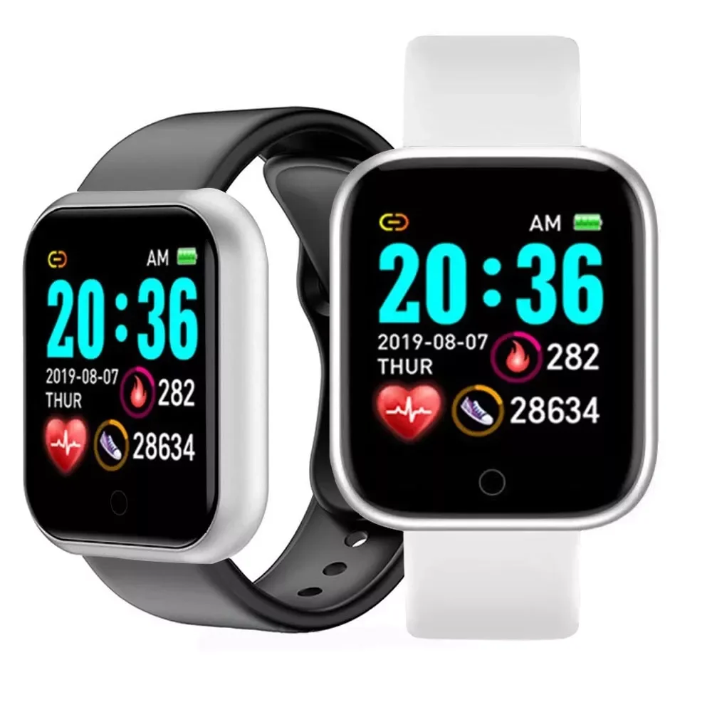 

D20 Pro Smart Watch Y68 Bluetooth Fitness Tracker Sports Watch Heart Rate Monitor Blood Pressure Smart Bracelet for Android IOS