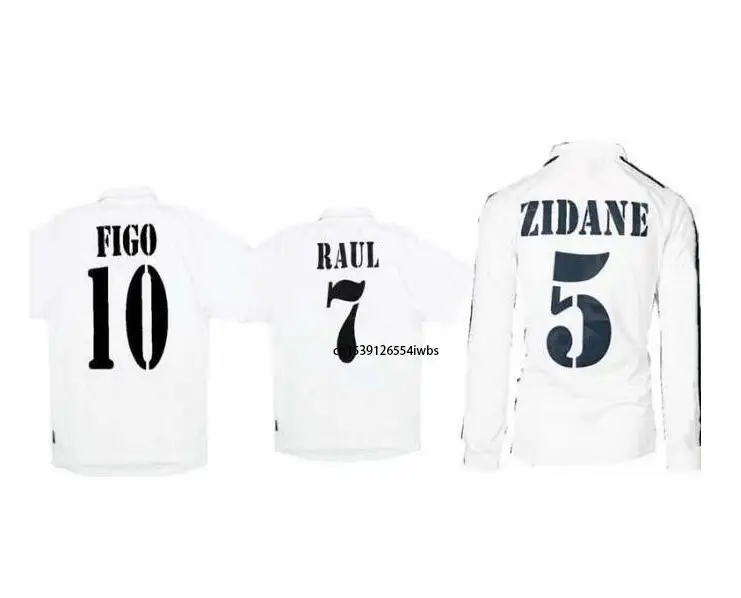 Ретро 2001/02 Рауль Зидан фиго Роберто Карлос винтажная Джерси Классическая