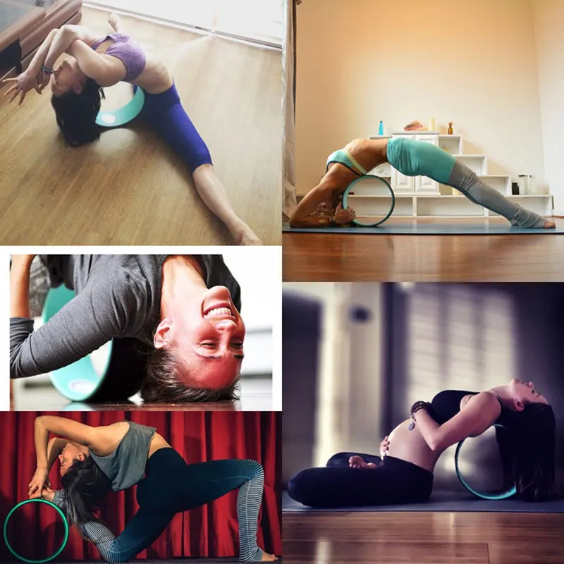 

Yoga Pilates Circle Professional TPE Yoga Slimming Roller Slimming Bodybuild Fitness Back Training Magic Waist Shape Pilate Ring