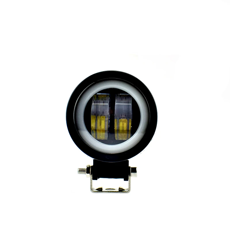 1pcs-round-lights Мотоциклетные фары светодиодный Moto 20 W противотуманная точечная лампа Головной фонарь повышенной яркости лампа "глаза ангела" рабочие огни водонепроницаемые автомобильные аксессуары - Цвет: 1pcs-round-lights