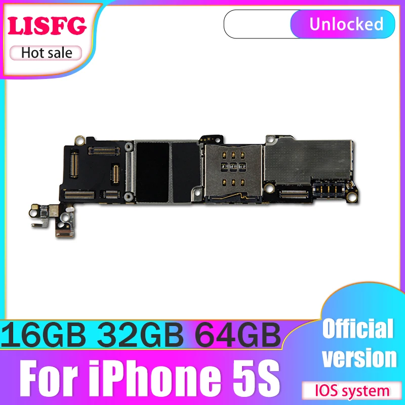 100% разблокированная материнская плата для iphone 5S запасная с сенсорным ID/без