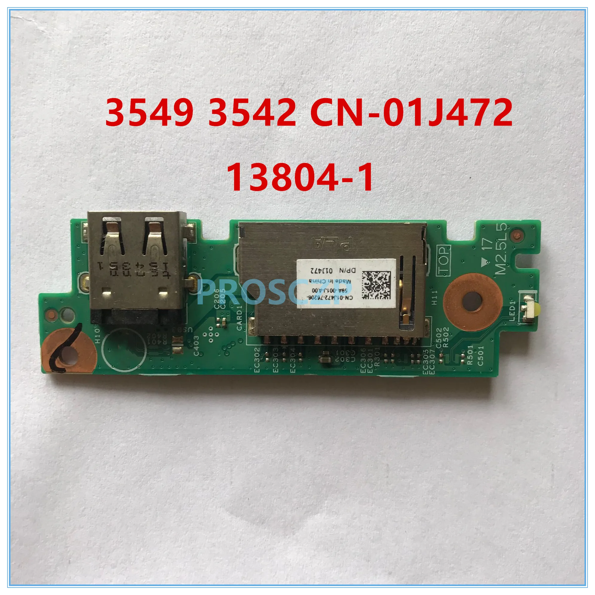 Высококачественная USB плата со слотом для SD карты Inspiron 3000 3541 3542 с кабелем Φ 1J472 13804 1