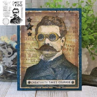 historical leader profile clear stamps silicone vague words phrase stamps 6 78 2 inch for diy scrapbooking album cards craft