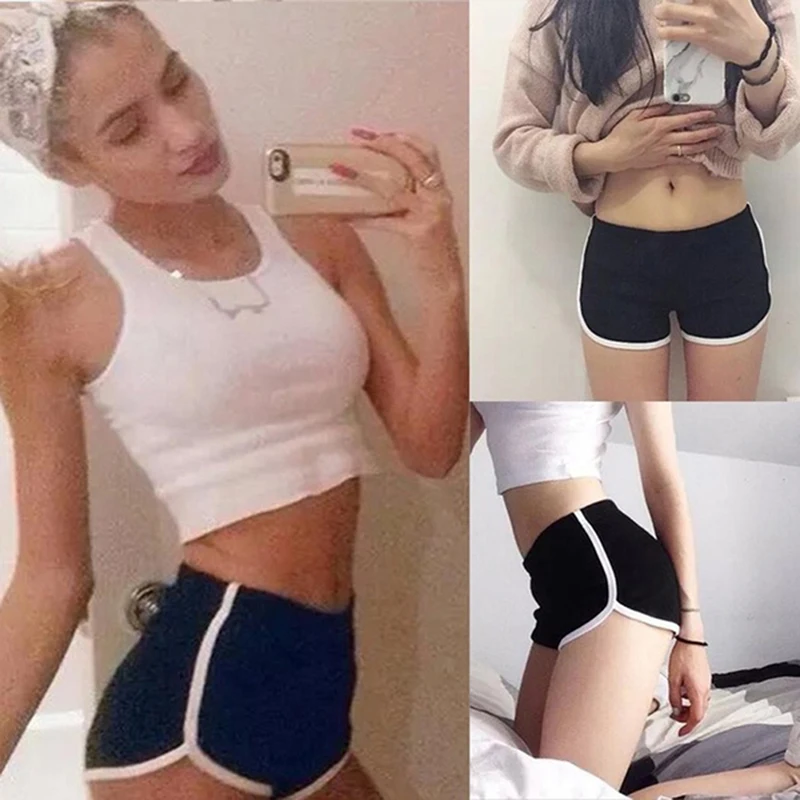 

Multi-colors Patchwork Fitness Casual Straight Wild Shorts Women Sexy Beach Summer Shorts Loose 2020