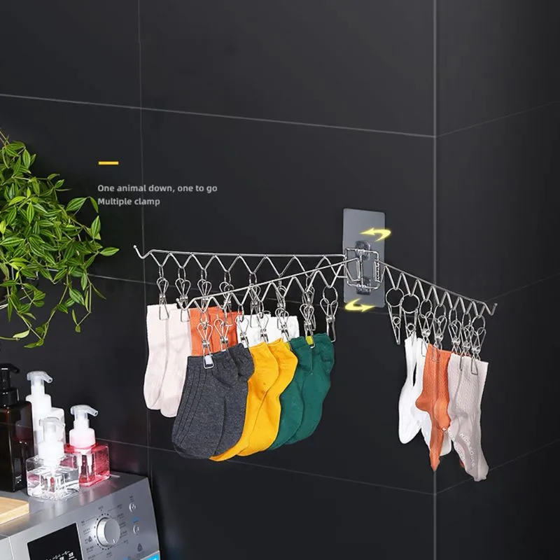 Складная настенная вешалка для одежды из нержавеющей стали вращающиеся