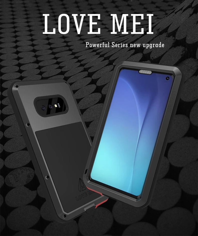 Водонепроницаемый чехол LOVE MEI Life для телефона Samsung Galaxy S10e мощный металлический