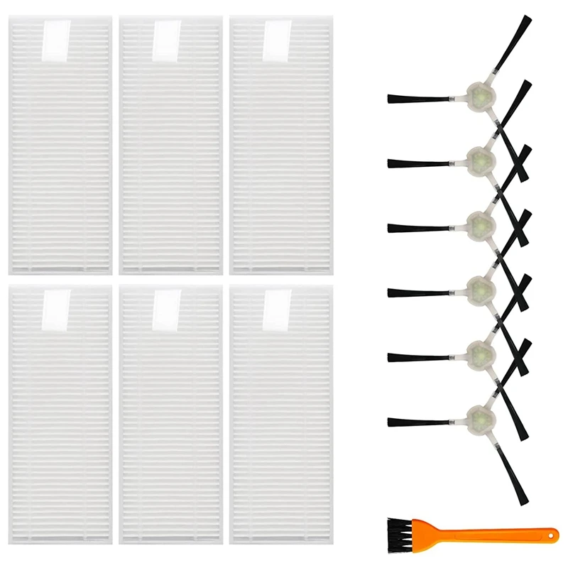 

M210 Replacement Part for Lefant M210 M210S M210B M213 Robtic Vacuum Cleaner 6 Hepa Filters 6 Side Brush 1 Clean Brush