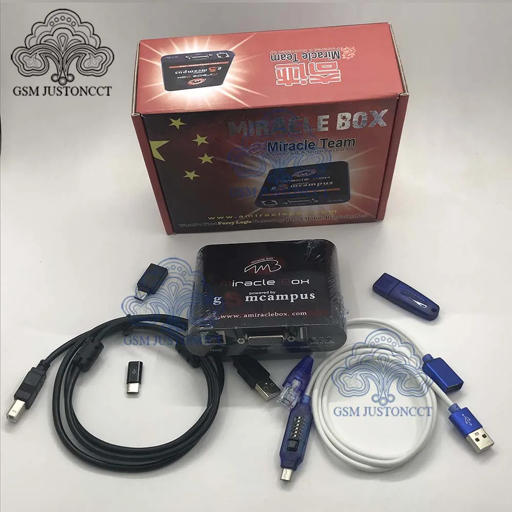 Новейшая оригинальная коробка Miracle box все кабели для загрузки ключ мобильных