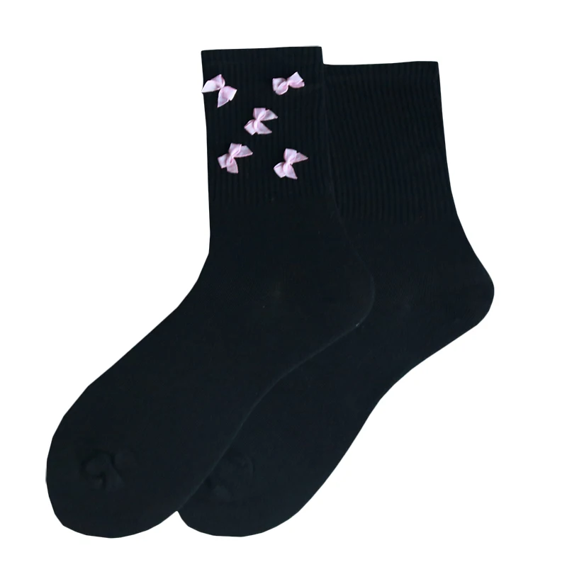 

Милые весенне-летние японские носки в стиле ретро, женские спортивные сетчатые носки с красным бантом, простые модные носки с ворсом