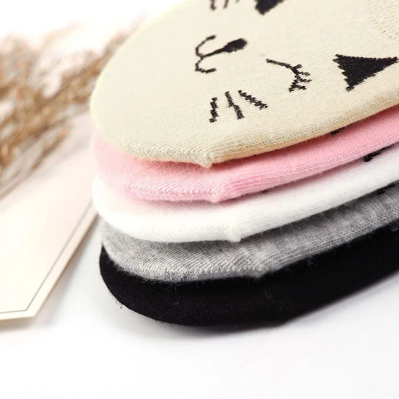 Женские повседневные силиконовые Нескользящие невидимые носки-лодочки милые