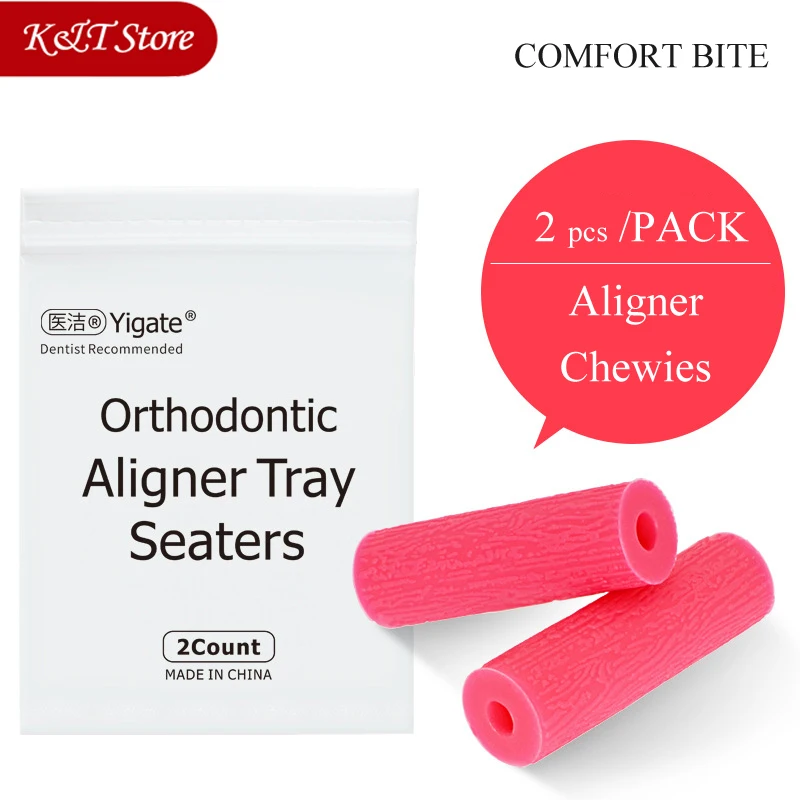 

Aligner chewies 2pcs/pack Dental Aligner Seater With Comfort Bite Orthodontic Chew for Invisalign Aligners Clear or Metal Braces