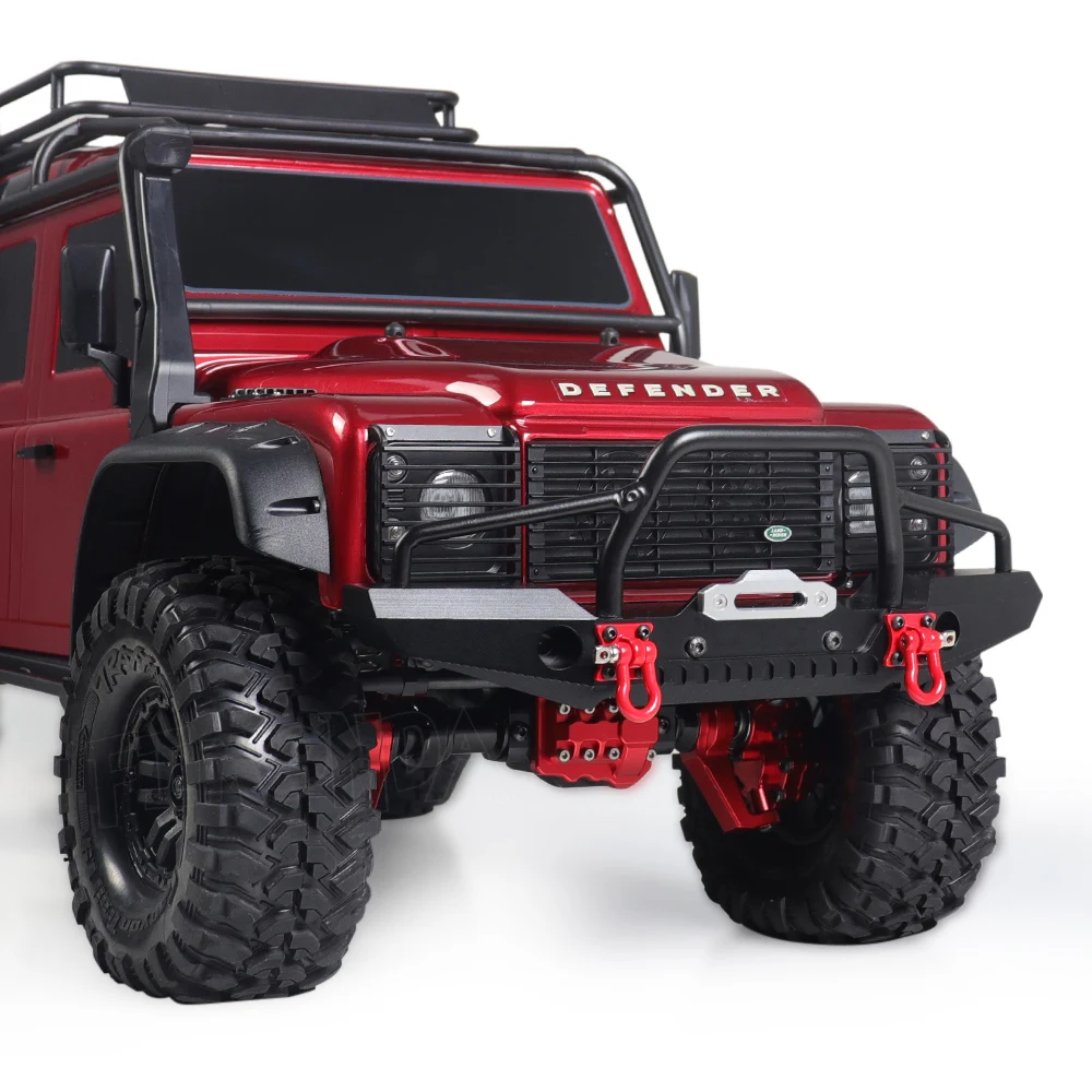 TRX-4 Metal Front Bumper with Led Light for 1/10 RC Crawler Car Traxxas TRX4 D90 D110 Defender Axial SCX10 90046 Upgrade Parts | Игрушки и