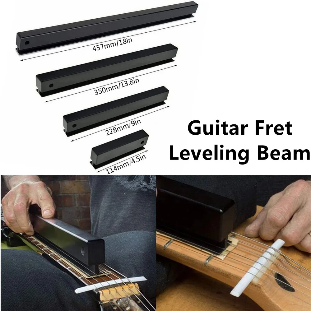 

4.5-18inch Guitar Fret Sanding Leveling Beam Bass Fret File Luthier Tool DIY Aluminum Alloy Durable Guitar Parts & Accessories