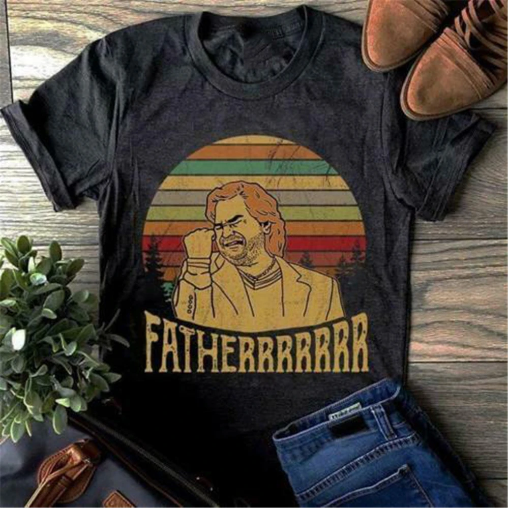 Винтажная футболка для мужчин хлопковая черная молодежи среднего возраста