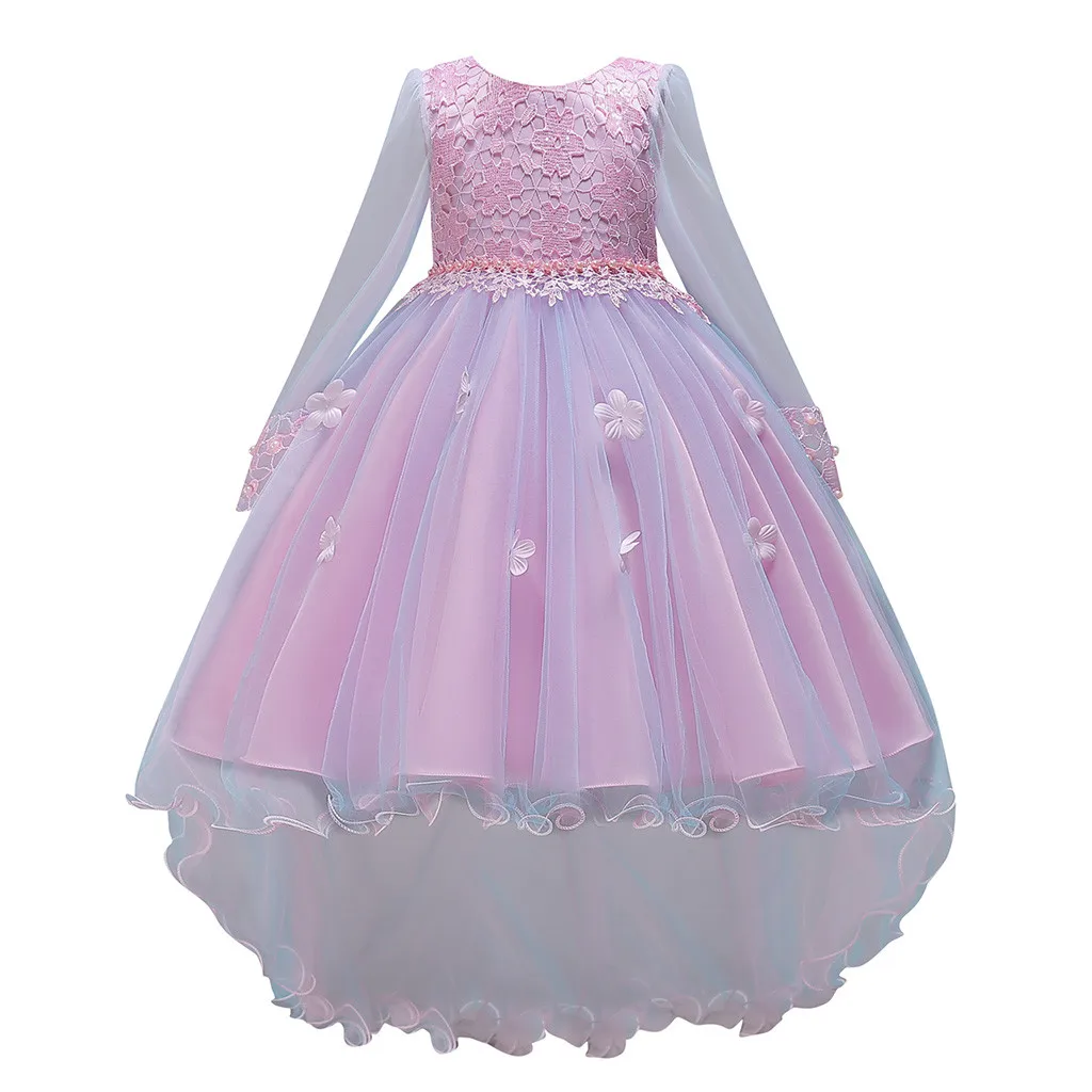 Платье Эльза Для малышей платье для маленьких девочек костюм принцессы с бантом